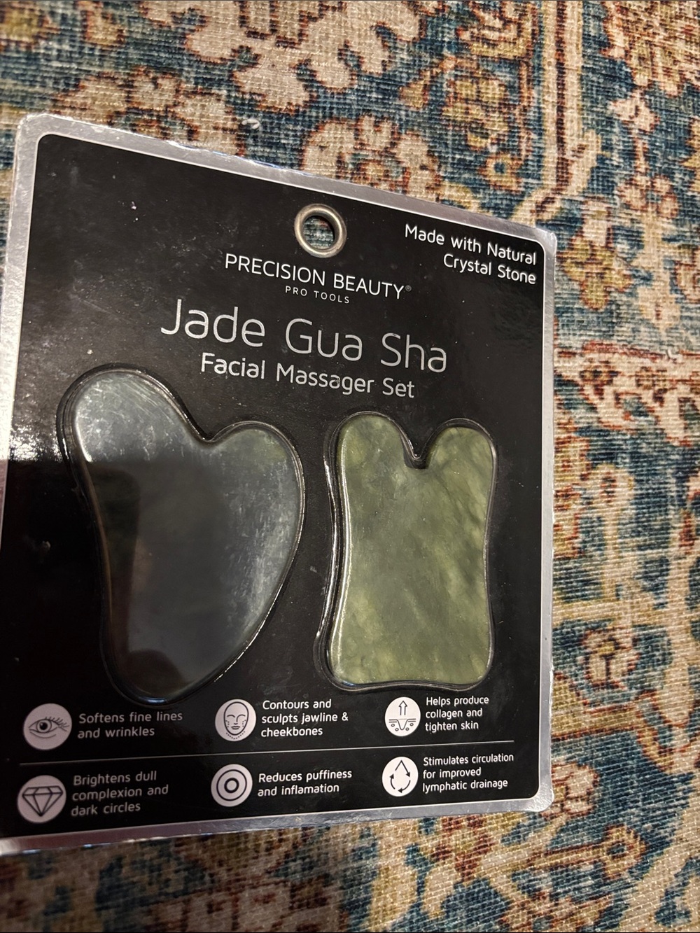 Jade Gua Sha Facisl Massager Set